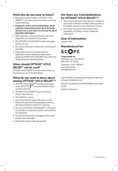 Instructions For Use (Optase Hylo Relief Pil (p) V5 Page 002)